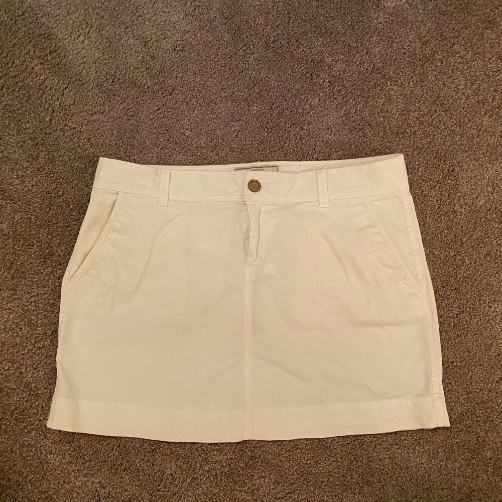 White Khaki Mini Skirt